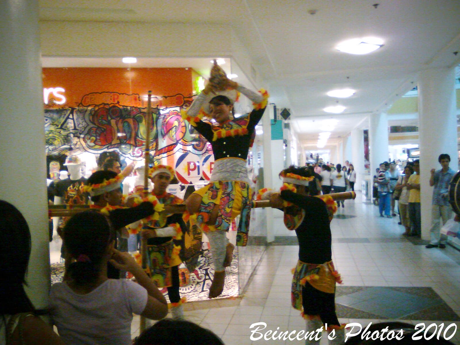 A festival dancer in Ayala Center Cebu